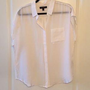 Banana Republic White Silk Blouse